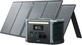 Anker 757 Powerhouse met 2x 100W zonnepaneel - Portable Power Station - PowerHouse 1229Wh-LiFePO₄-accu, 1500W-zonnegenerator met 6 AC-uitgangen (optioneel zonnepaneel), 2 USB-C-poorten (max. 100 W), ledlicht voor kamperen of stroomuitval
