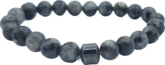 Rhylane - Bracelets de perles - Pierre naturelle Larvikite - 20 cm / 8 mm