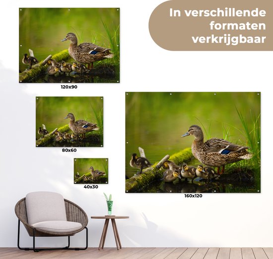 Décoration de Jardin Canard - Vogels - Water - Branche - Mousse - 40x30 cm