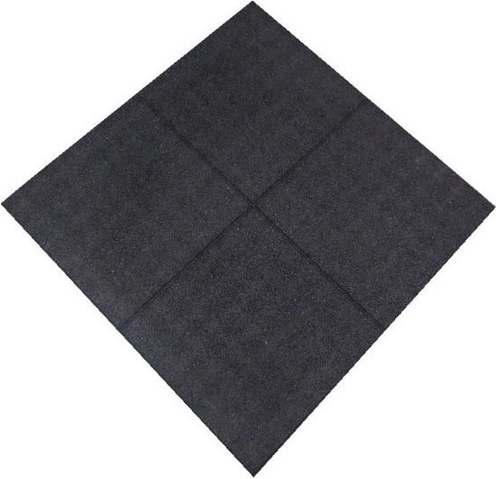 Dalle de terrasse Caoutchouc 100 x 100 (25 mm) noir