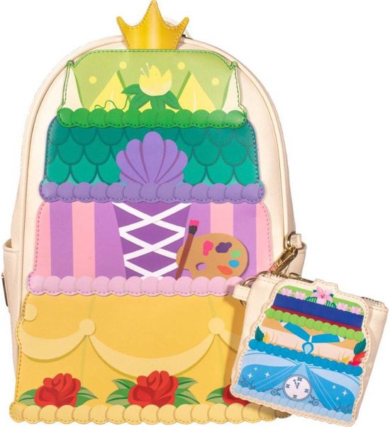 Disney Loungefly Backpack Princess Layered Cake + Wallet