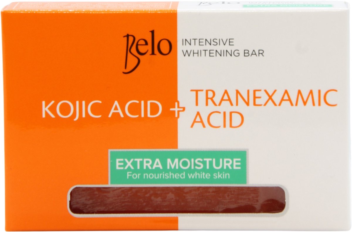 Belo intensive Whitening Micropeeling Toner + Extra Moisture zeep met Kojic Acid + Tranexamic Acid