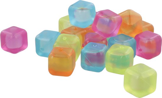 Herbruikbare ijsblokjes - Duurzaam - Milieuvriendelijk - Stevig kunststof - Gekleurd - 20 stuks