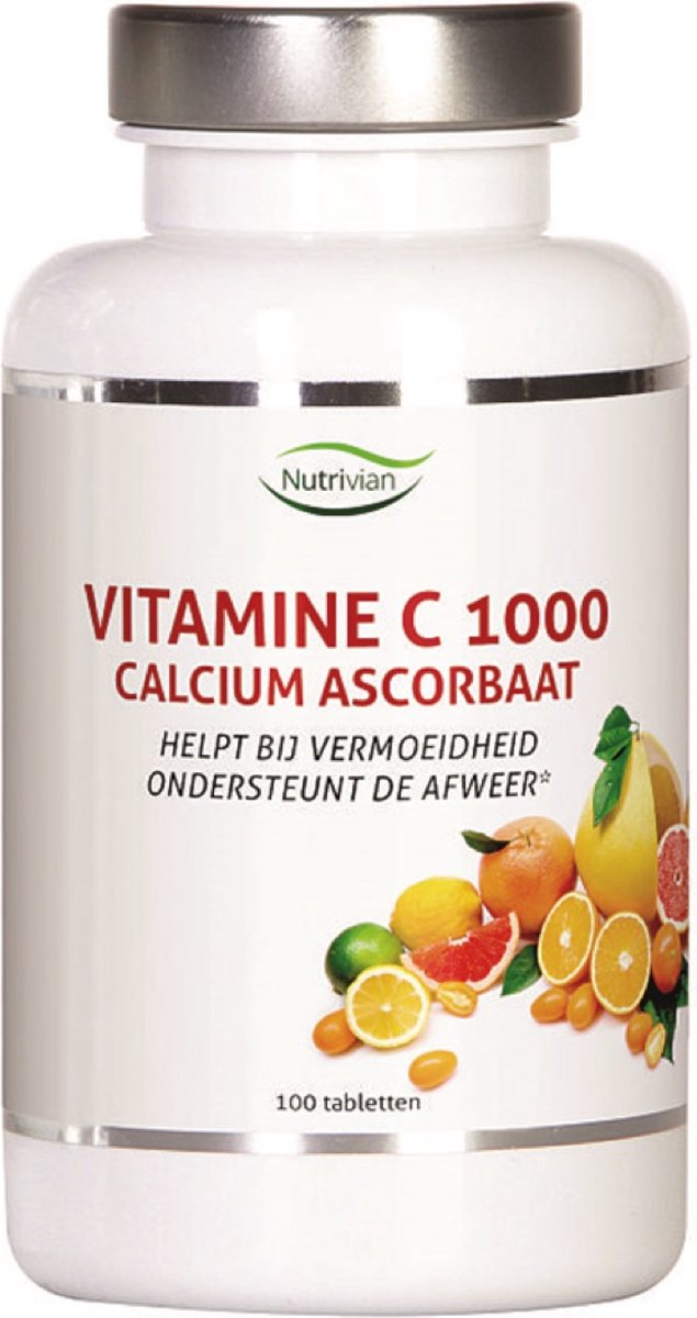 Nutrivian Vitamine C1000 mg calcium ascorbaat (100tb)