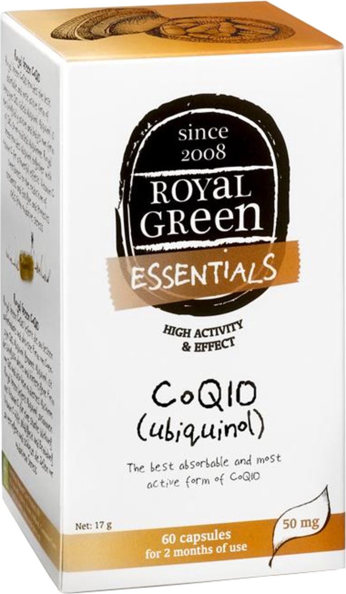 Goedkoopste Royal Green Co Q10 ubiquinol 60 Capsules