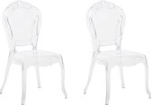 Beliani VERMONT - Ensemble de 2 chaises de salle à manger - Transparent - Polycarbonate