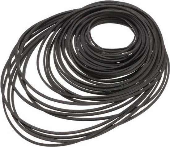 Universele Vierkante Rubberen Riemen/Snaren - 40-130mm - 1.0mm - Voor Platenspeler, Cassette, etc. - 1 Set van 50 stuks