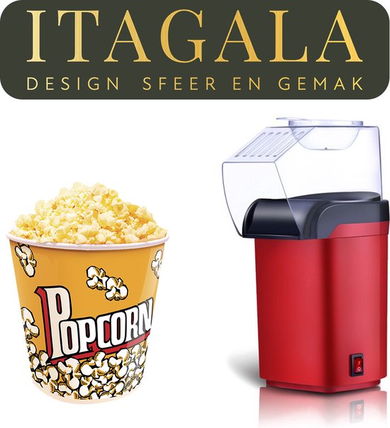 ITAGALA Popcorn Machine Heteluchtsysteem Popcorn Maker Popcorn