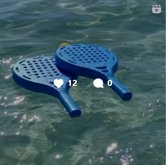 Pincho - Watervaste Padel Beach Palletjes - Semi Softball (= 2 Palletjes + Bal) - Drijven in het Water