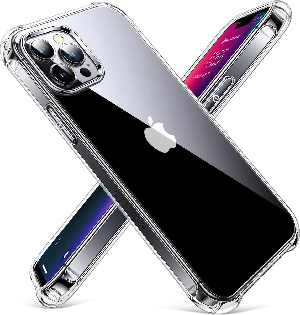 Transparant Hoesje Voor Iphone 12 Pro Max - Clear Case - Siliconen - Shock Proof - Military Grade - Doorzichtig - Anti Stoot Hoeken - Voor Iphone 12 Pro Max 6,7 Inch