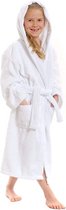 Robes de bain enfants, maillots de bain à capuche, 4-6 ans (tailles de 1 à 12 ans), 100% chat, -certifié, 2 yaks, ceinture (2 passants) et passant pour accrocher, blanc, blanc