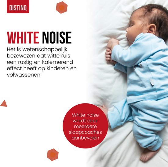 DistinQ White Noise – White Noise Machine – White Noise Baby – Witte Ruis – Draadloos en Oplaadbaar Muziekdoosje