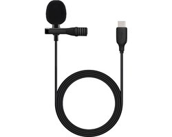 Microfoon met USB C Aansluiting met Lavalier Lapel Clip - Mic Recording - 150 cm Label Lengte