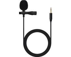 Microfoon voor iPad, iPhone en Android smartphones - 3.5mm Aansluiting met Lavalier Lapel Clip - Mic Recording - 150 cm Label Lengte