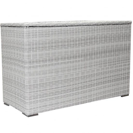 Kussenbox groot 167x70xH106 cm wit grijs