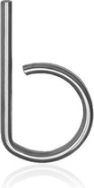 RVS huisnummer letter 'B', 10 x 130 mm grijs