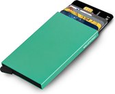 Walletstreet Uitschuifbare Pasjeshouder - Walletstreet Aluminium Creditcardhouder Card Protector Anti-Skim/ RFID Card Protector 8 Pasjes – Groen/Green