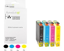 Improducts® inktcartridges voor Epson 604XL Epson 604 multipack van 4 kleuren voor Epson Expression Home XP-2200 XP-2205 XP-3200 XP-3205 XP-4200 XP-4205 Workforce WF-2910 WF-2930 WF-2935 WF-2950 new chip v5