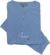 Dames Pyjama Katoen - Blauw - Maat L