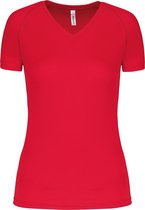 Damesportshirt 'Proact' met V-hals Red - XS