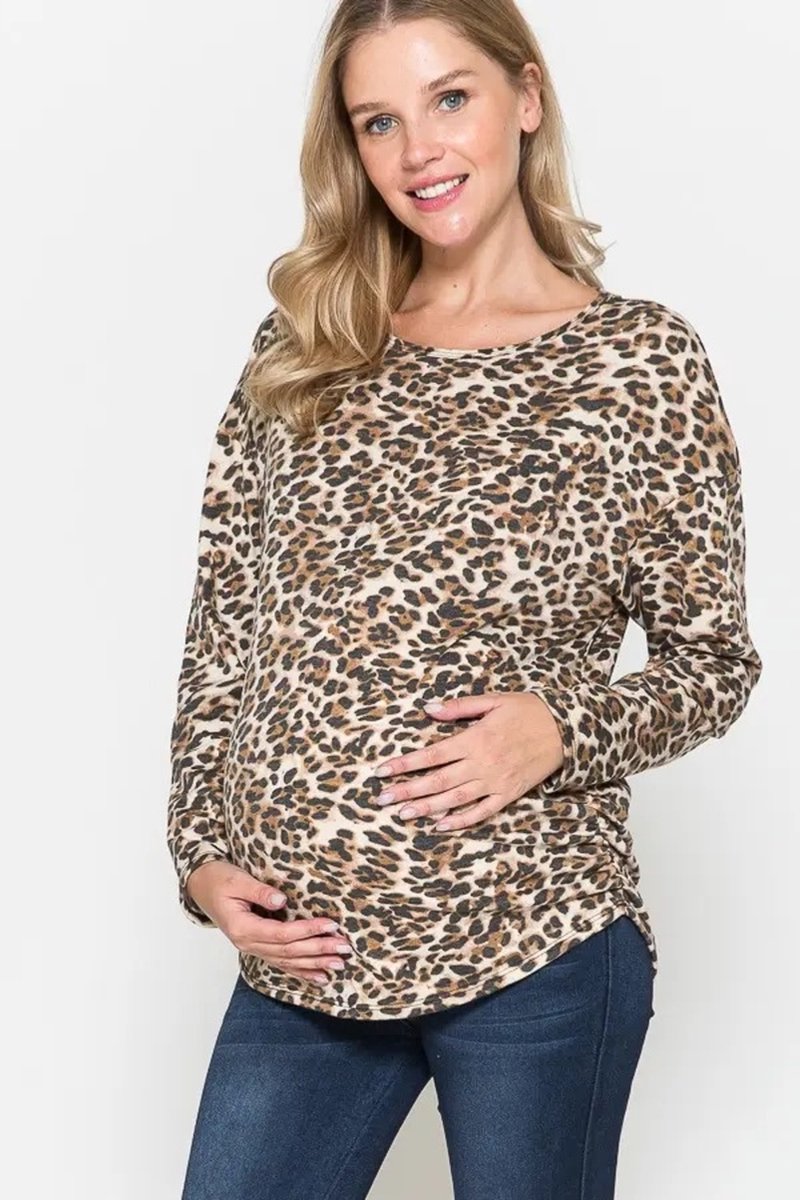 Animal Print top met lange mouwen maat S