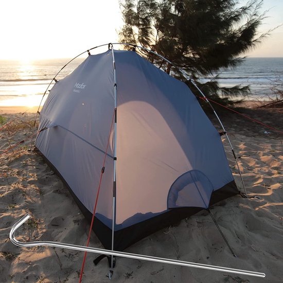 COM-FOUR® 12x haringen van staal - Lange en robuuste haringen voor op de camping en buiten - ideaal voor normale en harde grond - 20 cm