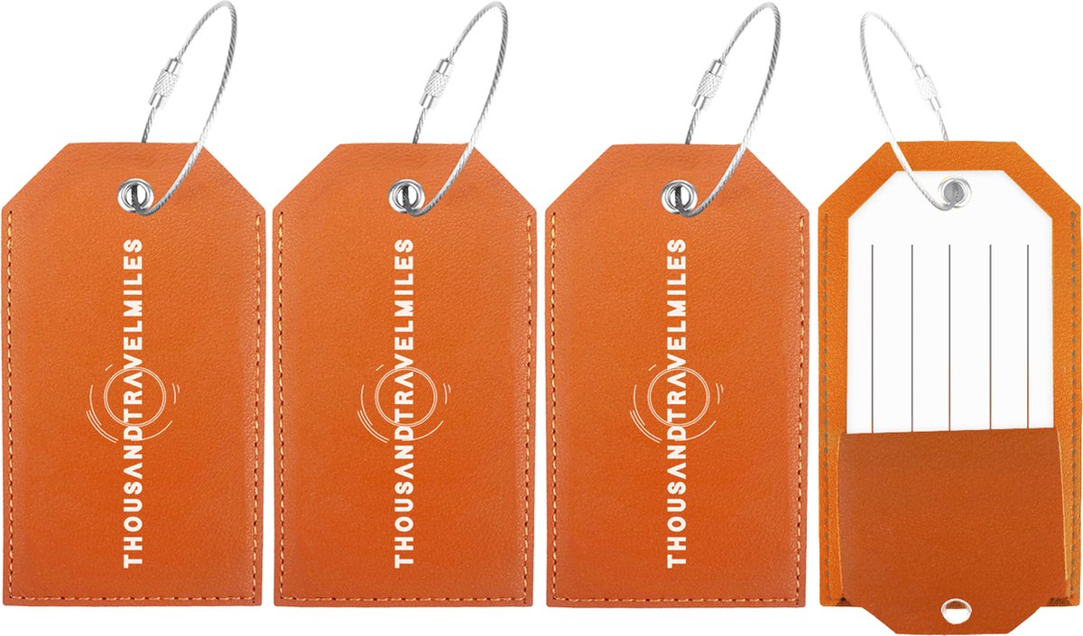 Bol.com Bagagelabel – Kofferlabel – Bagagelabels voor Koffers – Privacybescherming – Reisbagage & Reisaccessoires – 4 stuks – Ku... aanbieding