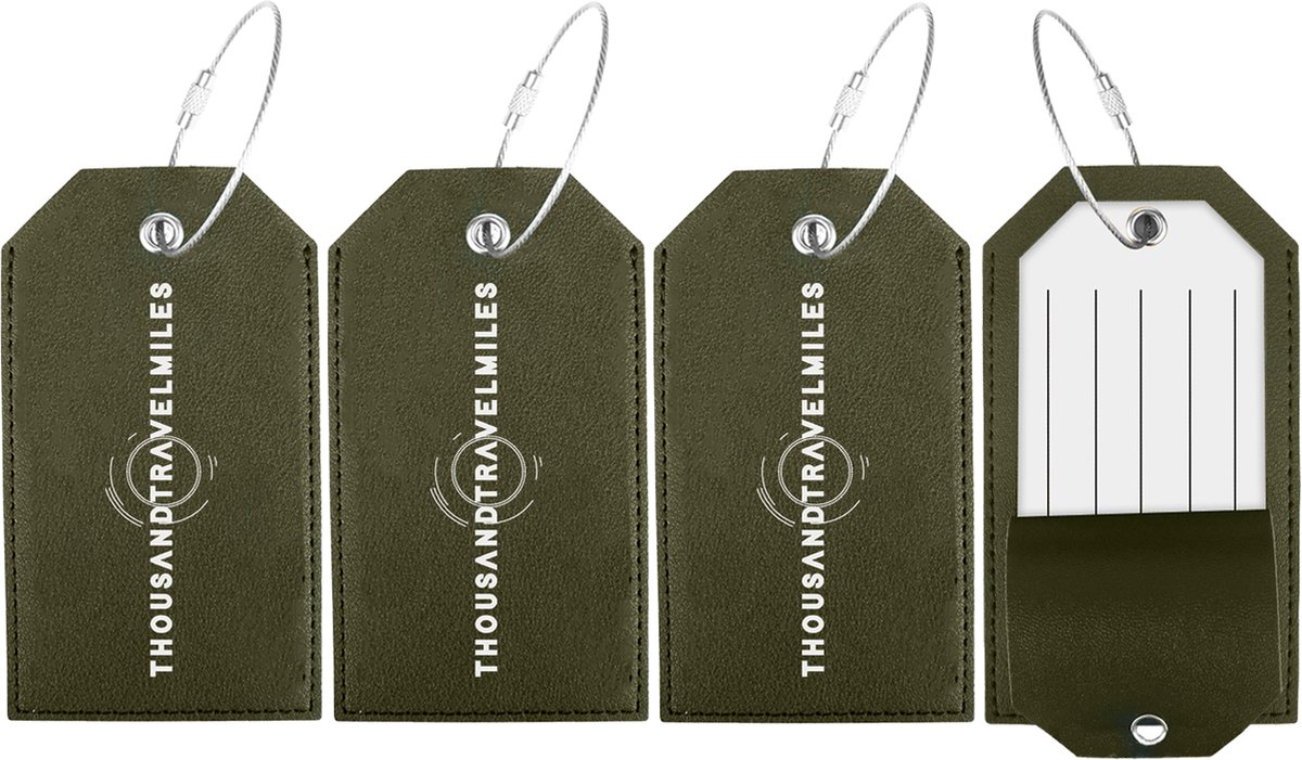 Bol.com Bagagelabel – Kofferlabel – Bagagelabels voor Koffers – Privacybescherming – Reisbagage & Reisaccessoires – 4 stuks – Ku... aanbieding