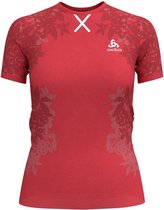 Odlo Shirt Ronde Hals Korte Mouwen Ceramicool Blackcomb ROOD - Maat M