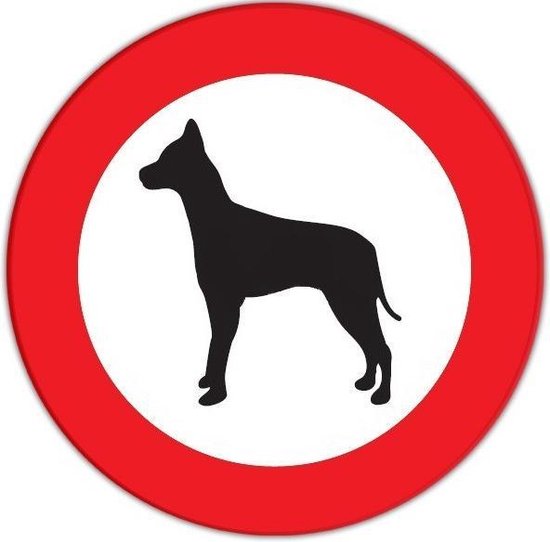 Aardbei bunker slang Verboden Voor Honden Bord | bol.com
