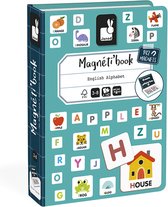 Janod Magnetibook - Alfabet Engelstalig - Magneetboek Speelset Inclusief 116 Alfabetmagneten En 26 Geïllustreerde Magneten - Geschikt vanaf 3 Jaar