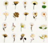 Stickerset - Small Flower Shop - 60 stuks - Geel - Blomen sticker - Flower stickers - Hobbystickers voor o.a bulletjournal, scrapbooking en het maken van kaarten