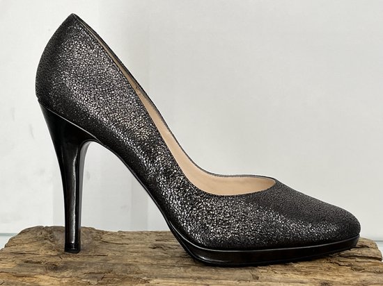 Peter Kaiser Herdi 75 Escarpins Taille 37,5 / UK 4,5 Noir carbone métallisé Chaussures femme
