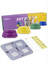 Baybarks - Praatknop voor honden - Dogbuttons - Opneembare knoppen - Honden speelgoed intelligentie - Honden speelgoed - Hondentraining - 4 stuks -Inclusief speelmat + stickers