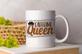 Mug Reine de la caféine - Café - Coffee - Amoureux du Coffee - Cadeau - tasse de café