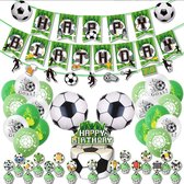 Anniversaire décoration Voetbal avec ballons football et guirlande football - guirlande joyeux anniversaire - décoration complète thème football
