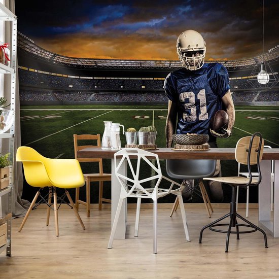 Papier peint Stade de football américain | XXL - 312 cm x 219 cm | Polaire 130g / m2