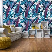 Papier peint Motif tropical moderne | V8 - 368 cm x 254 cm | Polaire 130gr / m2