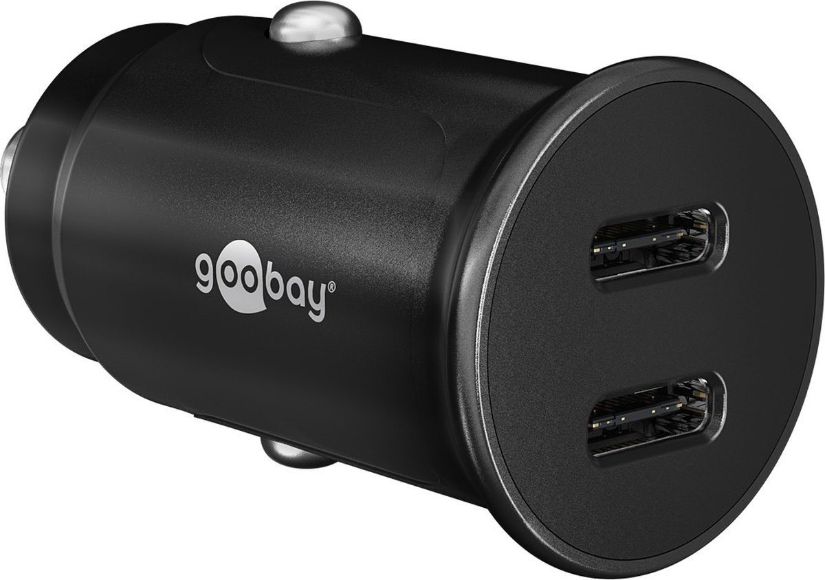 Goobay 59705 oplader voor mobiele apparatuur Powerbank, Smartphone, Tablet Zwart Sigarettenaansteker Snel opladen Auto
