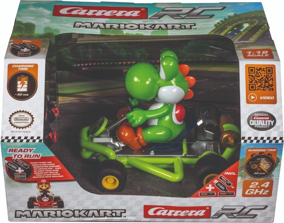 Carrera RC voertuig Auto - RC Mario Kart™ - Pipe Kart - Yoshi - 2,4GHz RC Model Kant en Klaar - Carrera Bestuurbare Auto — afbeelding 4