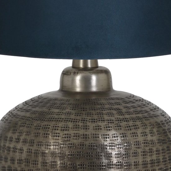 Light & Living Beliza lampenvoet Zilver met velours kap