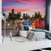 Fotobehang Miami Sunset | VEL - 152.5cm x 104cm | 130gr/m2 Vlies