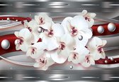 Fotobehang Ribbon Flowers Abstract | XXXL - 416cm x 254cm | 130g/m2 Vlies