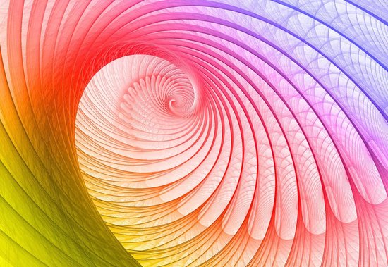 Papier peint Résumé Swirl Colors | XL - 208 cm x 146 cm | Polaire 130g / m2