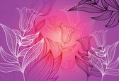Fotobehang Flowers Pattern Nature | XL - 208cm x 146cm | 130g/m2 Vlies