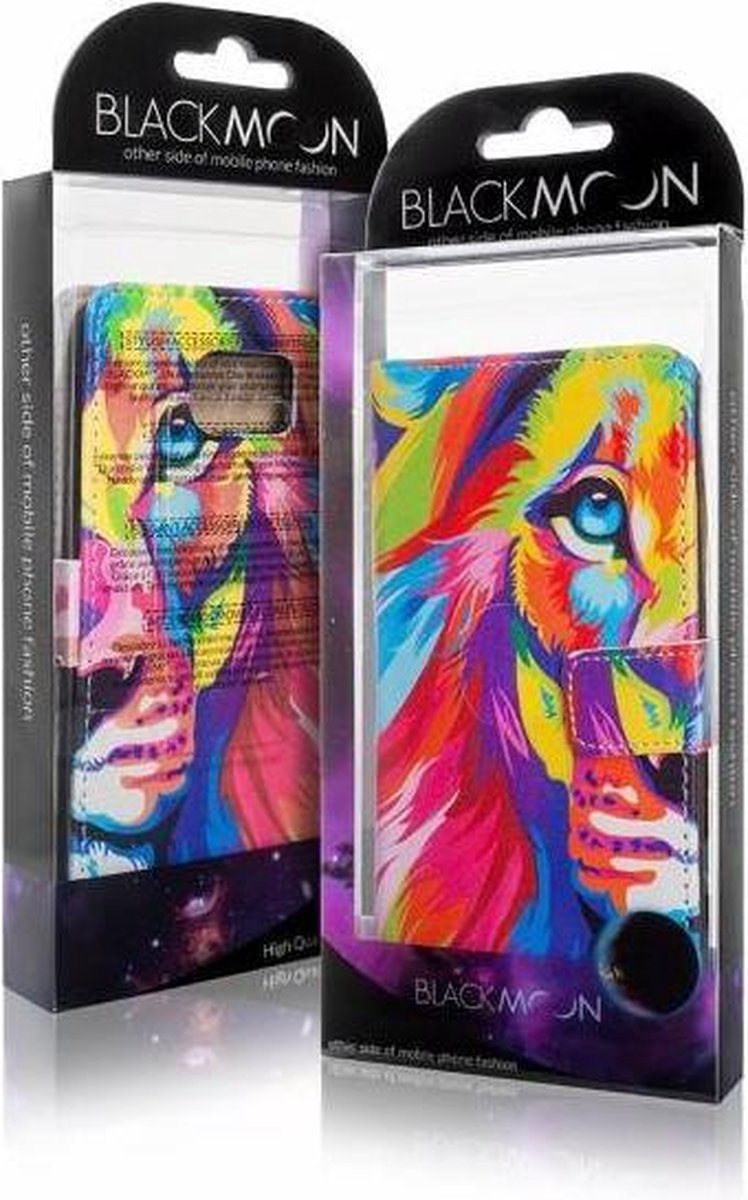 Kleurrijke leeuw iPhone 6 portemonnee hoesje