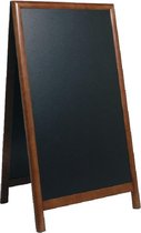 Sandwich hard wood pavement chalk board - with lacquered dark brown finish  - 70x120cm