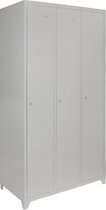 Metal Storage Lockers - Three Doors, Grey