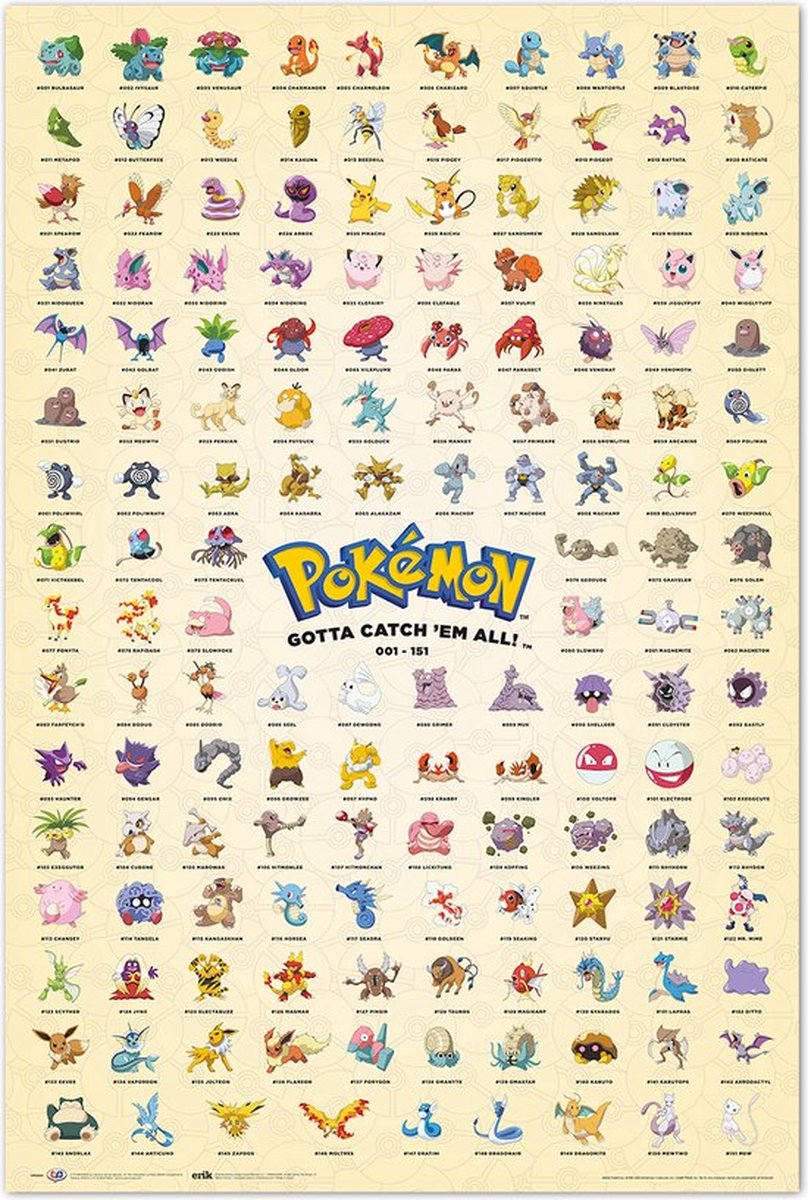 POKEMON Poster Johto Français (91,5 x 61 cm)