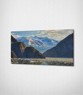Glacier Canvas- 100 x 60 cm - Landschap - Schilderij - Canvas - Slaapkamer - Wanddecoratie  - Slaapkamer - Foto op canvas